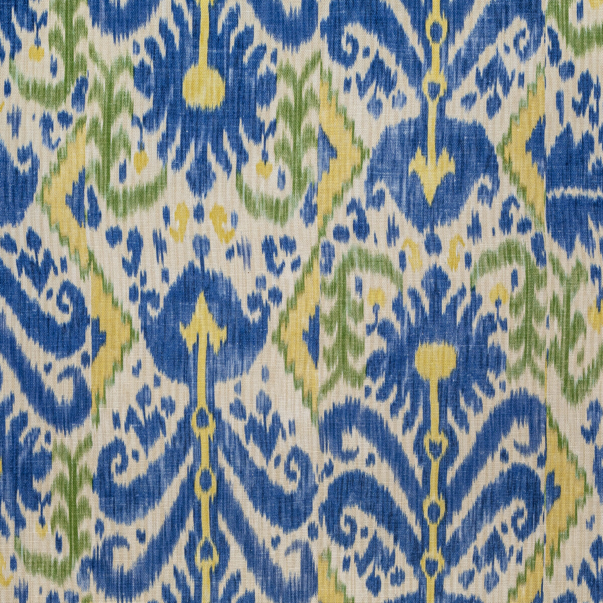LEE JOFA BFC-3688.514.0 KAMARA BLUE/YELLOW Fabric - Eade's Wallpaper
