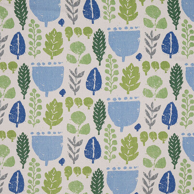 LEE JOFA BFC-3696.523.0 CROSBY BLUE/GREEN Fabric - Eade's Wallpaper
