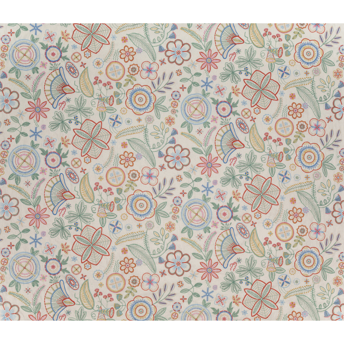 LEE JOFA BFC-3710.312.0 EDEN CORAL GREEN Fabric - Eade's Wallpaper