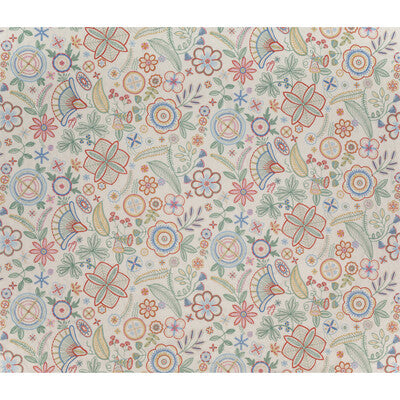 LEE JOFA BFC-3710.312.0 EDEN CORAL GREEN Fabric - Eade's Wallpaper