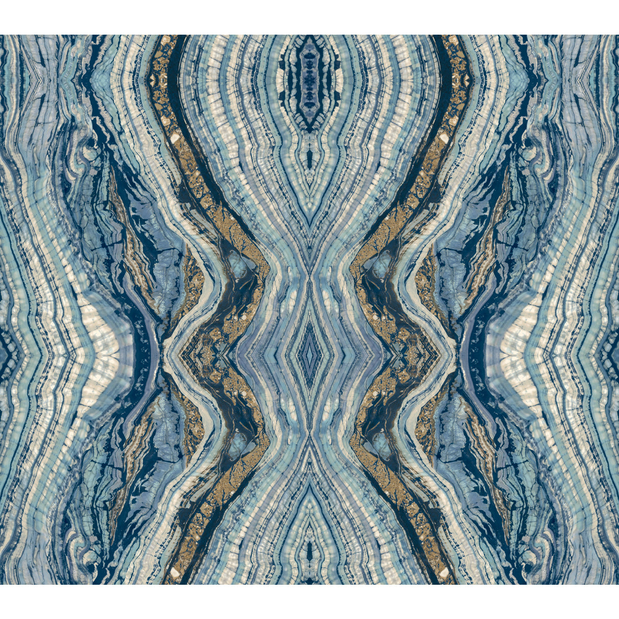 York BH8398 Kaleidoscope Blue Wallpaper