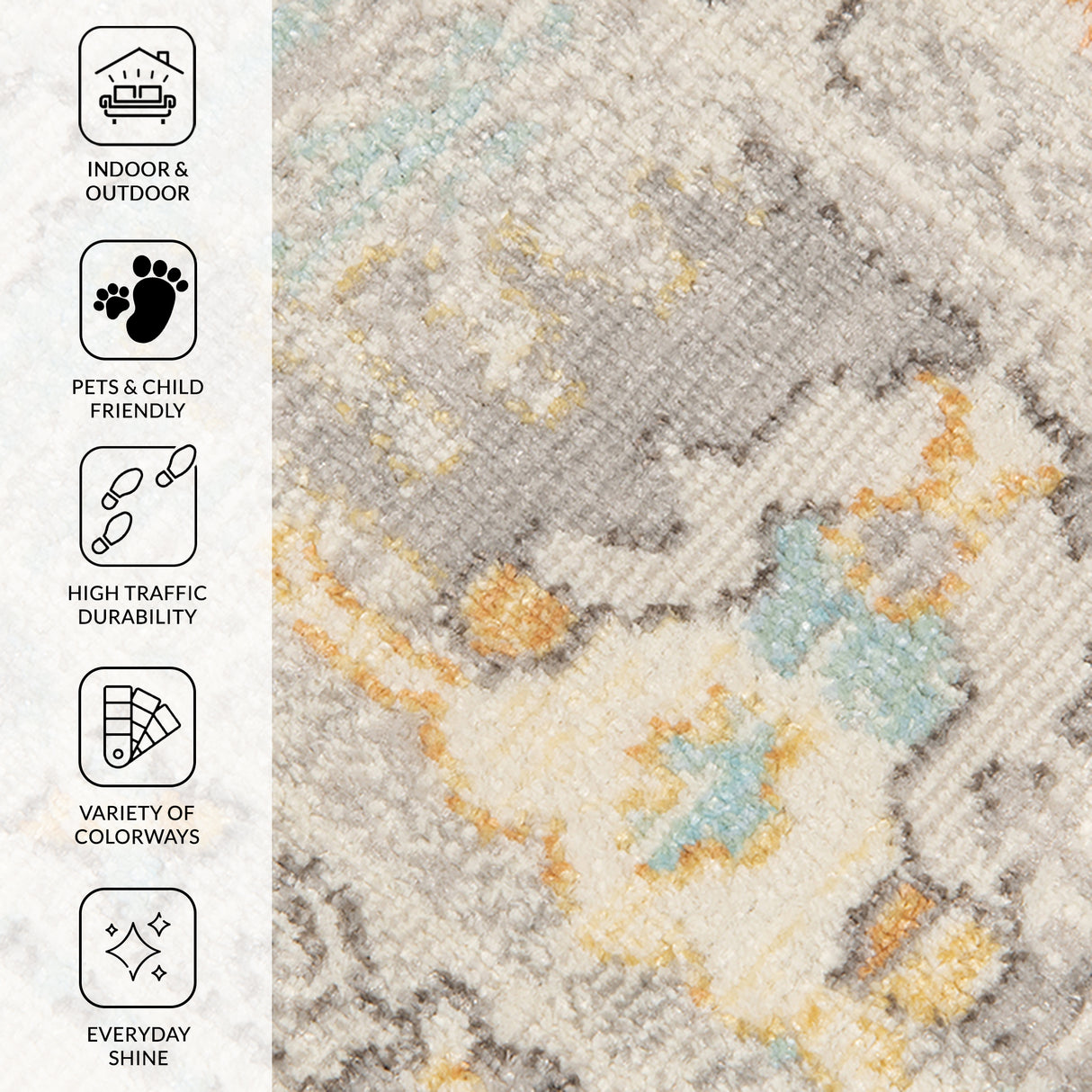 Amer Rugs BHM-1 Bohemian Classic Bordered Area Rug