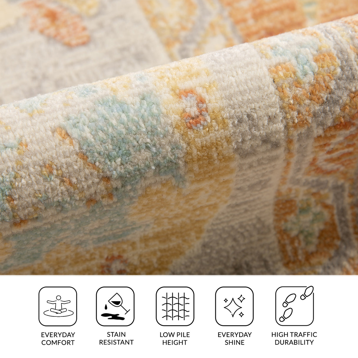 Amer Rugs BHM-3 Bohemian Classic Bordered /Beige Area Rug