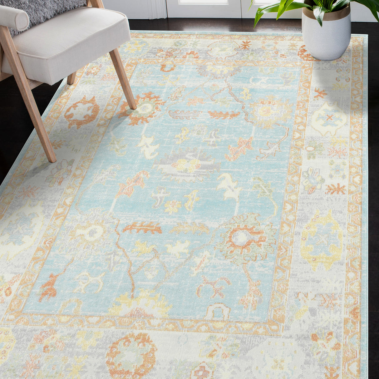 Amer Rugs BHM-3 Bohemian Classic Bordered /Beige Area Rug