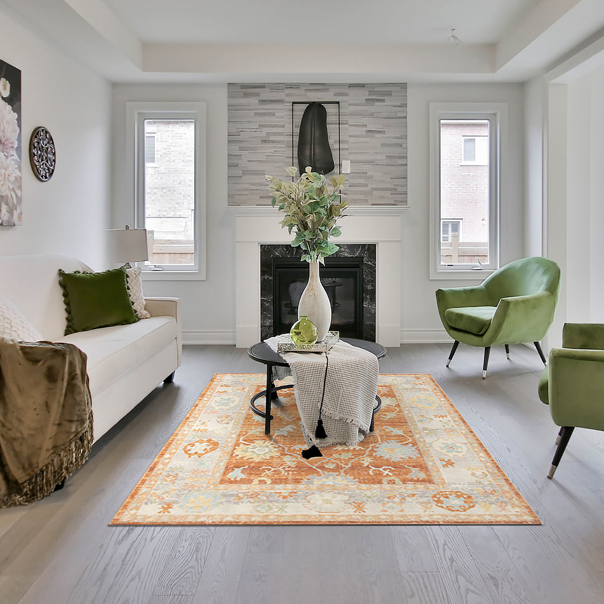 Amer Rugs BHM-4 Bohemian Classic Bordered /Beige Area Rug