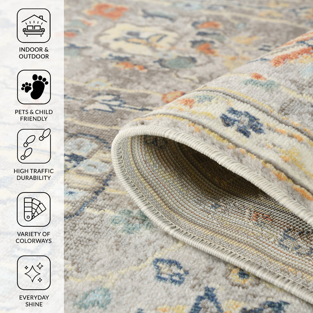 Amer Rugs BHM-6 Bohemian Classic Floral Area Rug