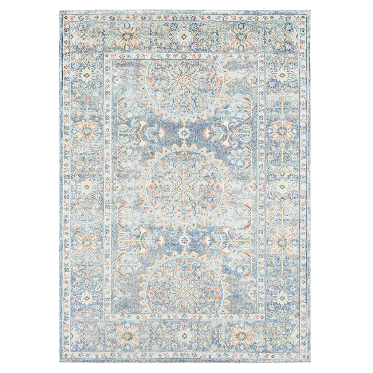 Amer Rugs BHM-7 Bohemian Transitional Bordered Area Rug