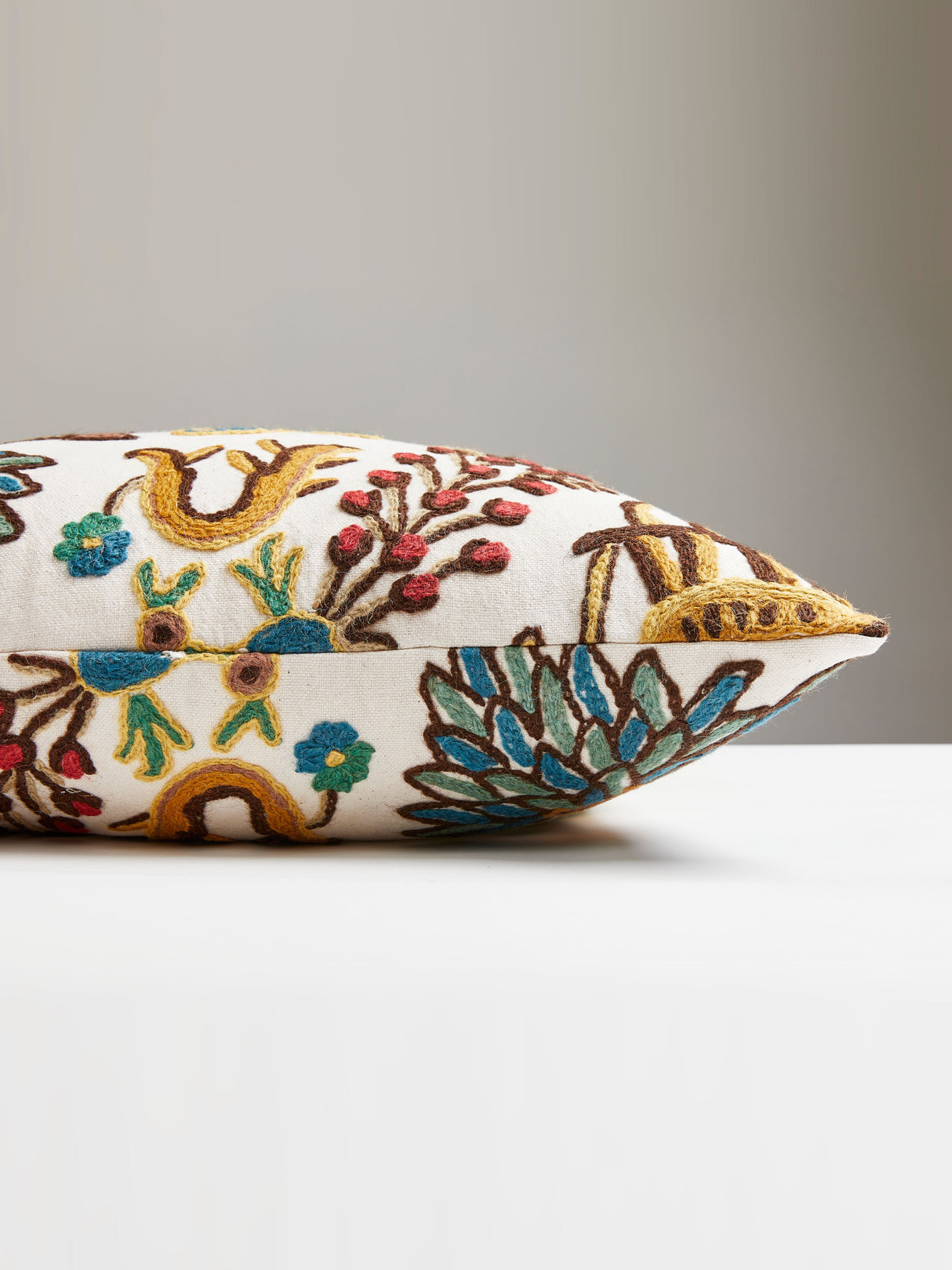 Scalamandre BH 0001FABPILL FABLES - CREWEL PILLOW - Pillow C