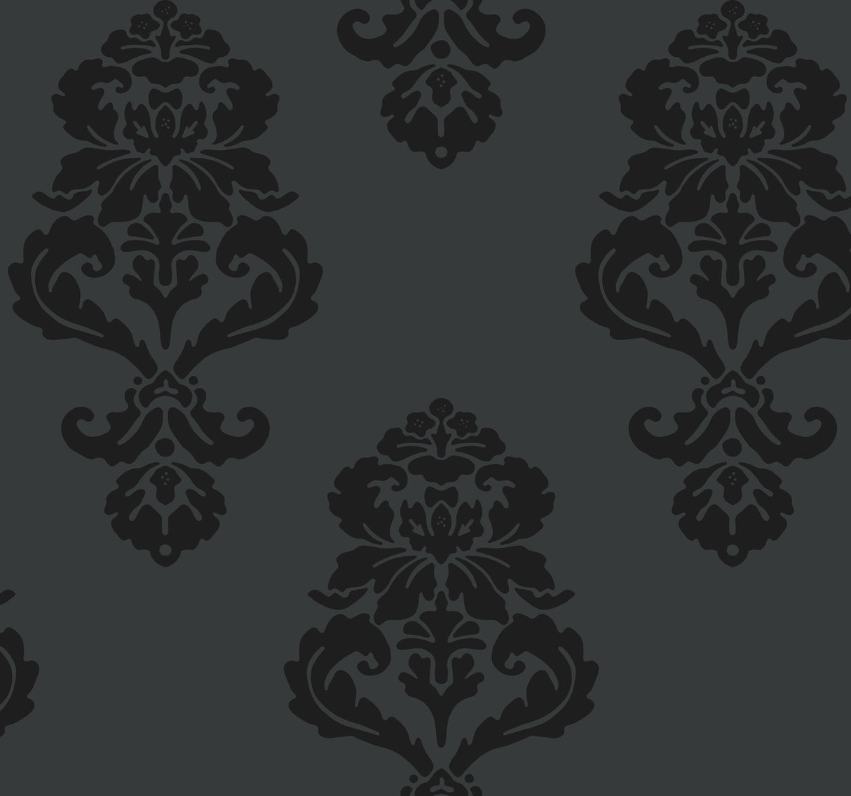 York BL0397 Graphic Damask Black Wallpaper