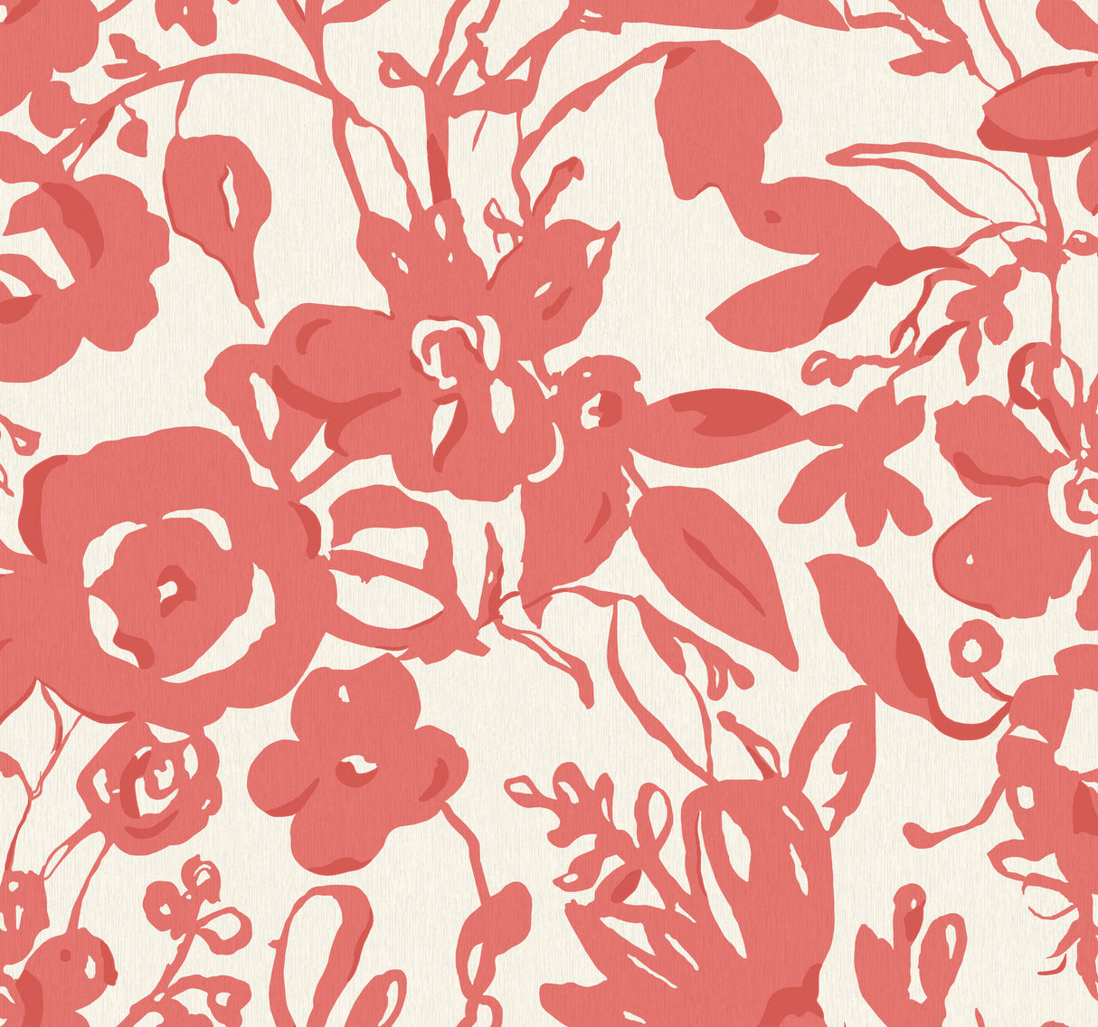 York BL1731 Brushstroke Floral Coral Wallpaper