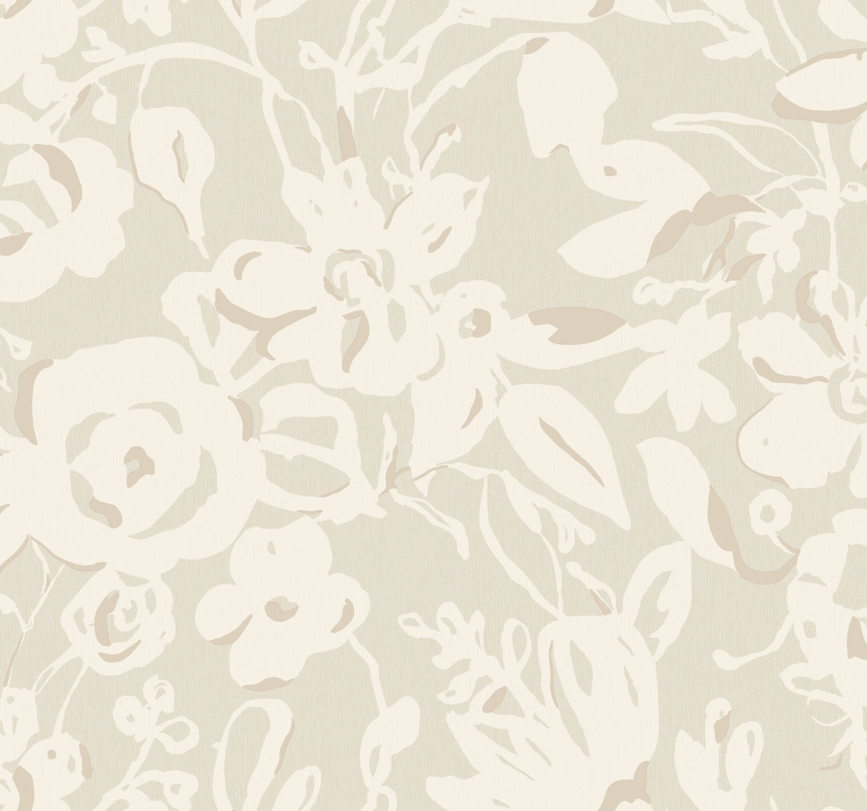 York BL1735 Brushstroke Floral Taupe Wallpaper