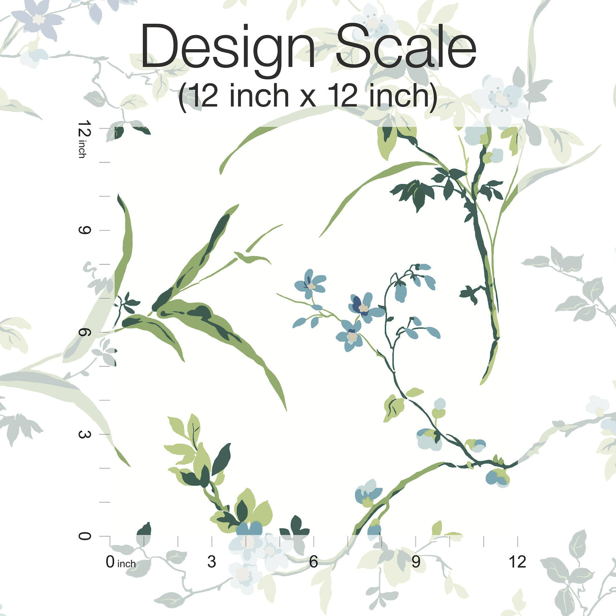 York BL1744 Blossom Branches White & Blue Wallpaper