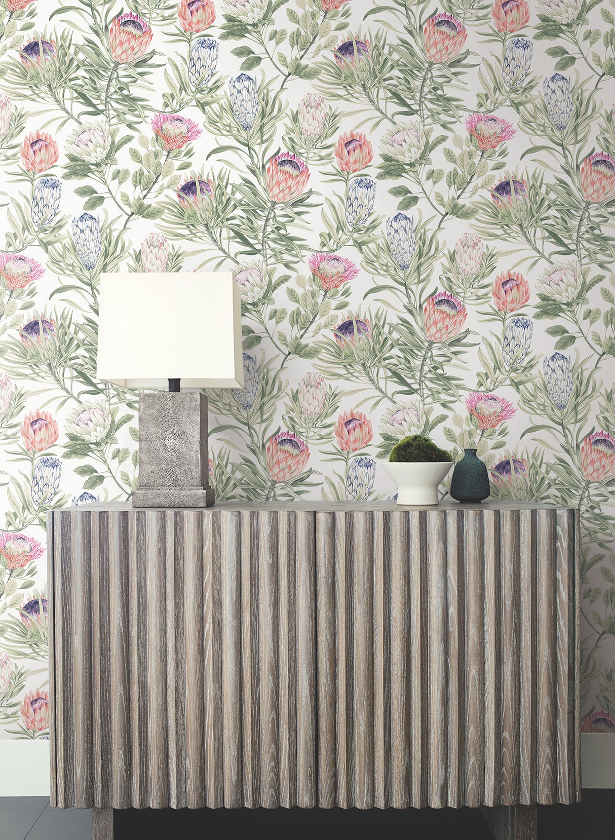 York BL1752 Protea White & Fuchsia Wallpaper