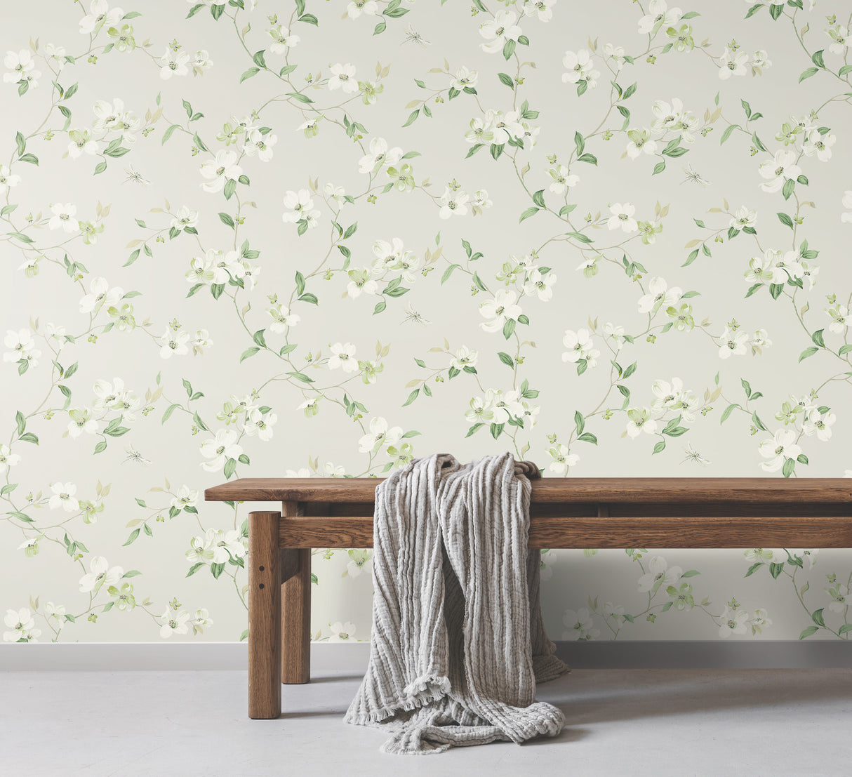 York BL1762 Dogwood Light Grey Wallpaper