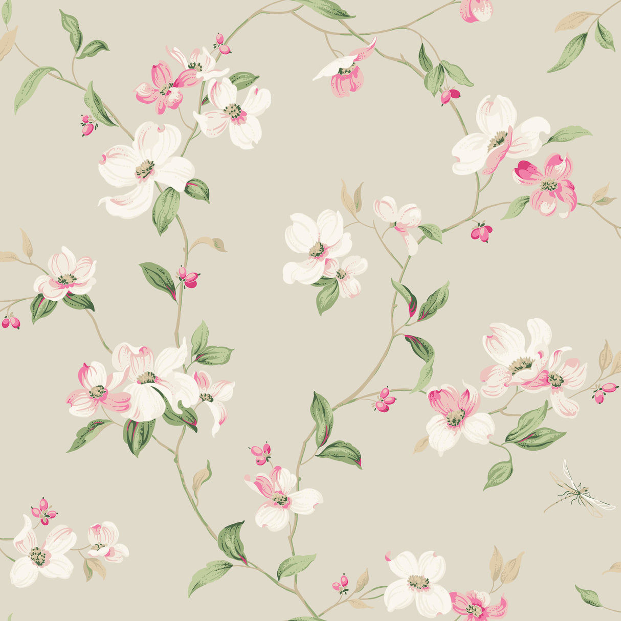 York BL1763 Dogwood Taupe Wallpaper