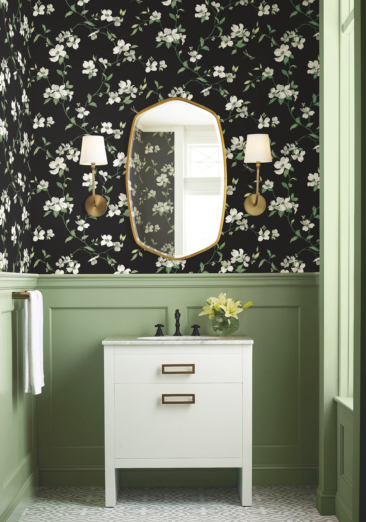 York BL1764 Dogwood Black Wallpaper