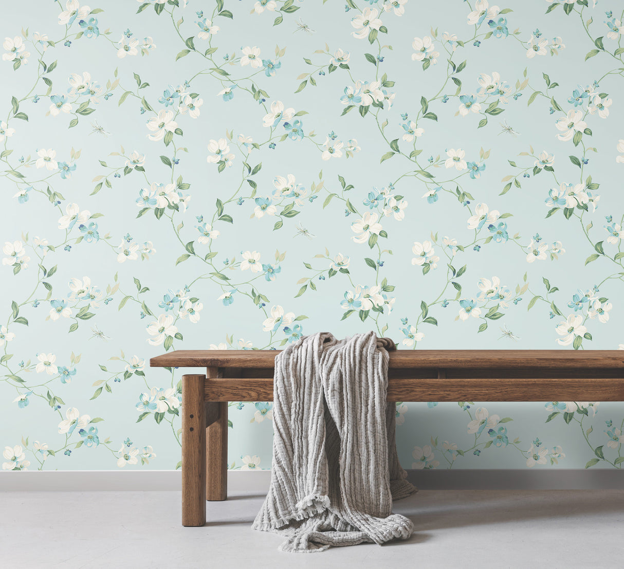 York BL1765 Dogwood Light Blue Wallpaper