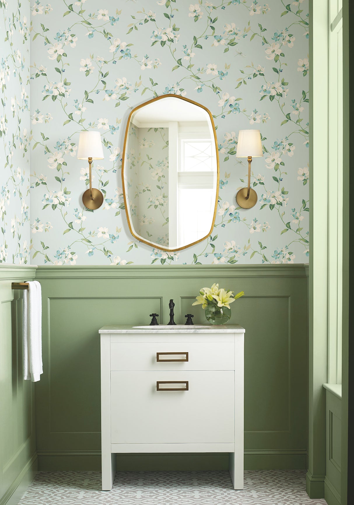 York BL1765 Dogwood Light Blue Wallpaper