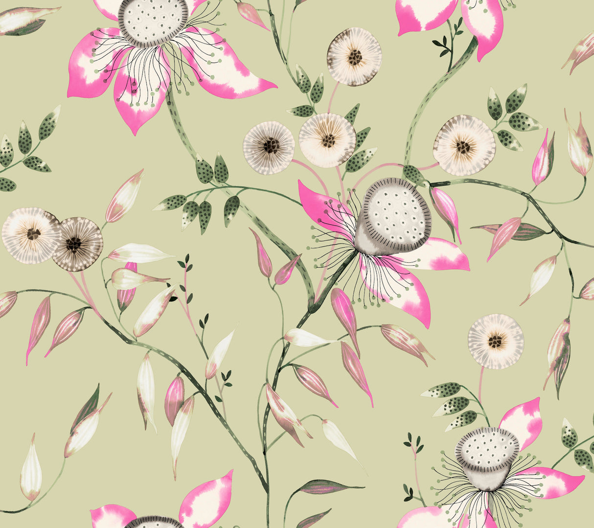 York BL1791 Dream Blossom Light Green Wallpaper