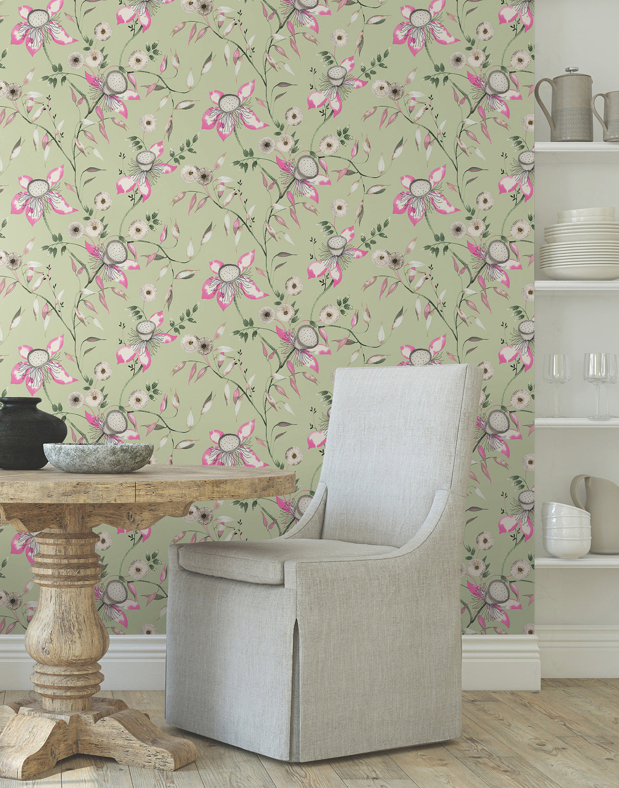 York BL1791 Dream Blossom Light Green Wallpaper