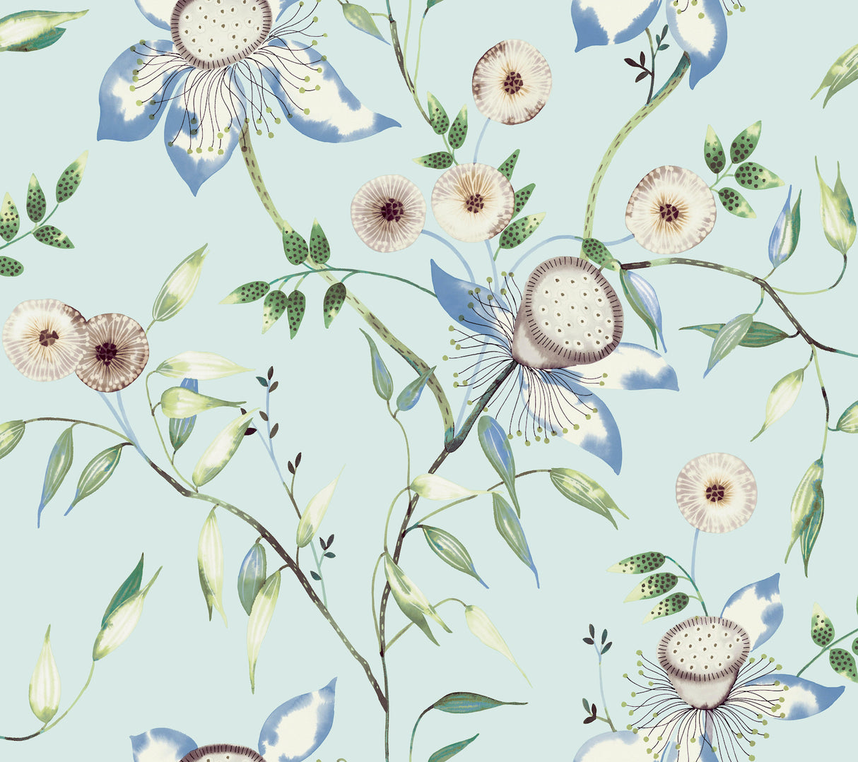 York BL1792 Dream Blossom Light Blue Wallpaper