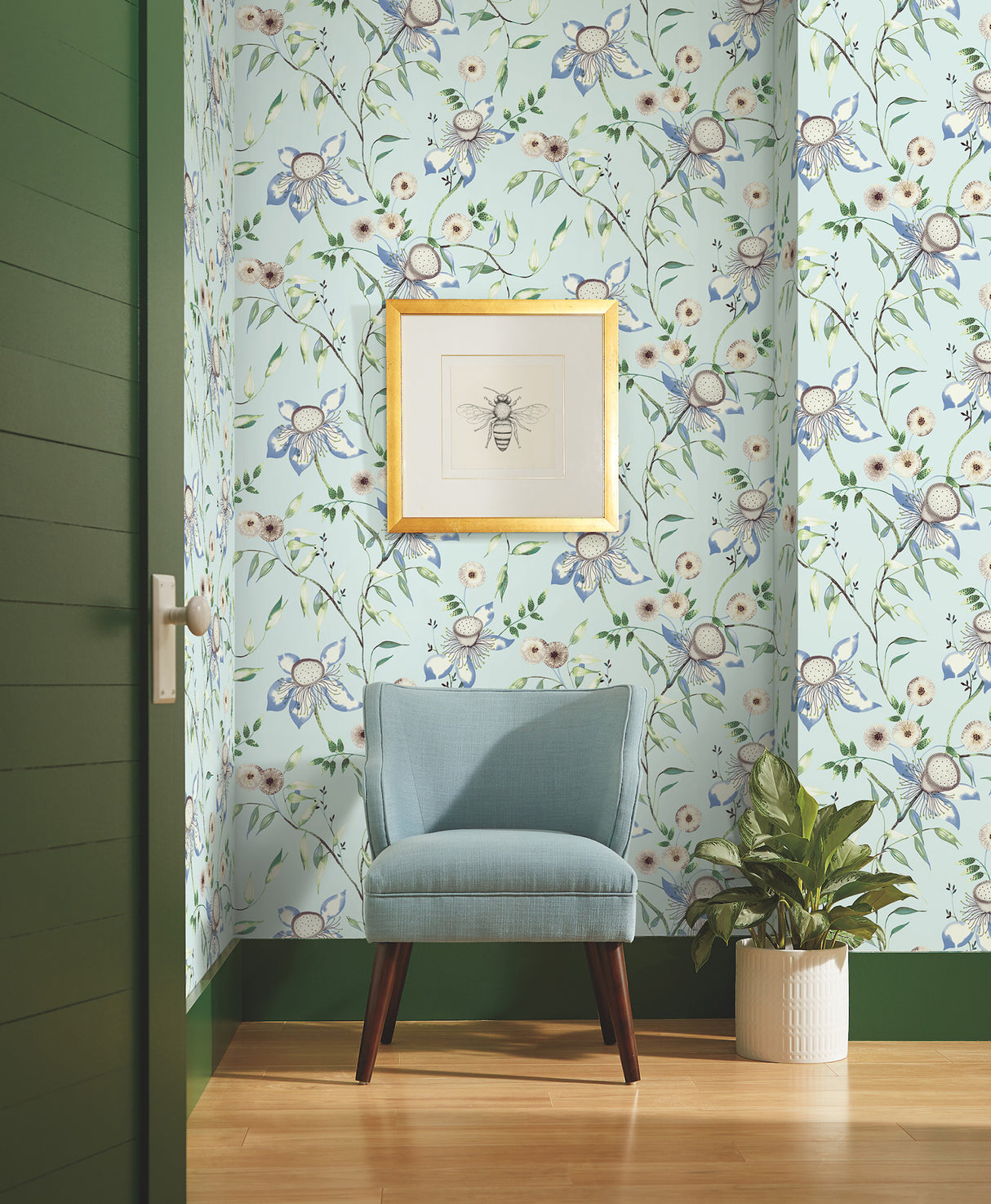York BL1792 Dream Blossom Light Blue Wallpaper