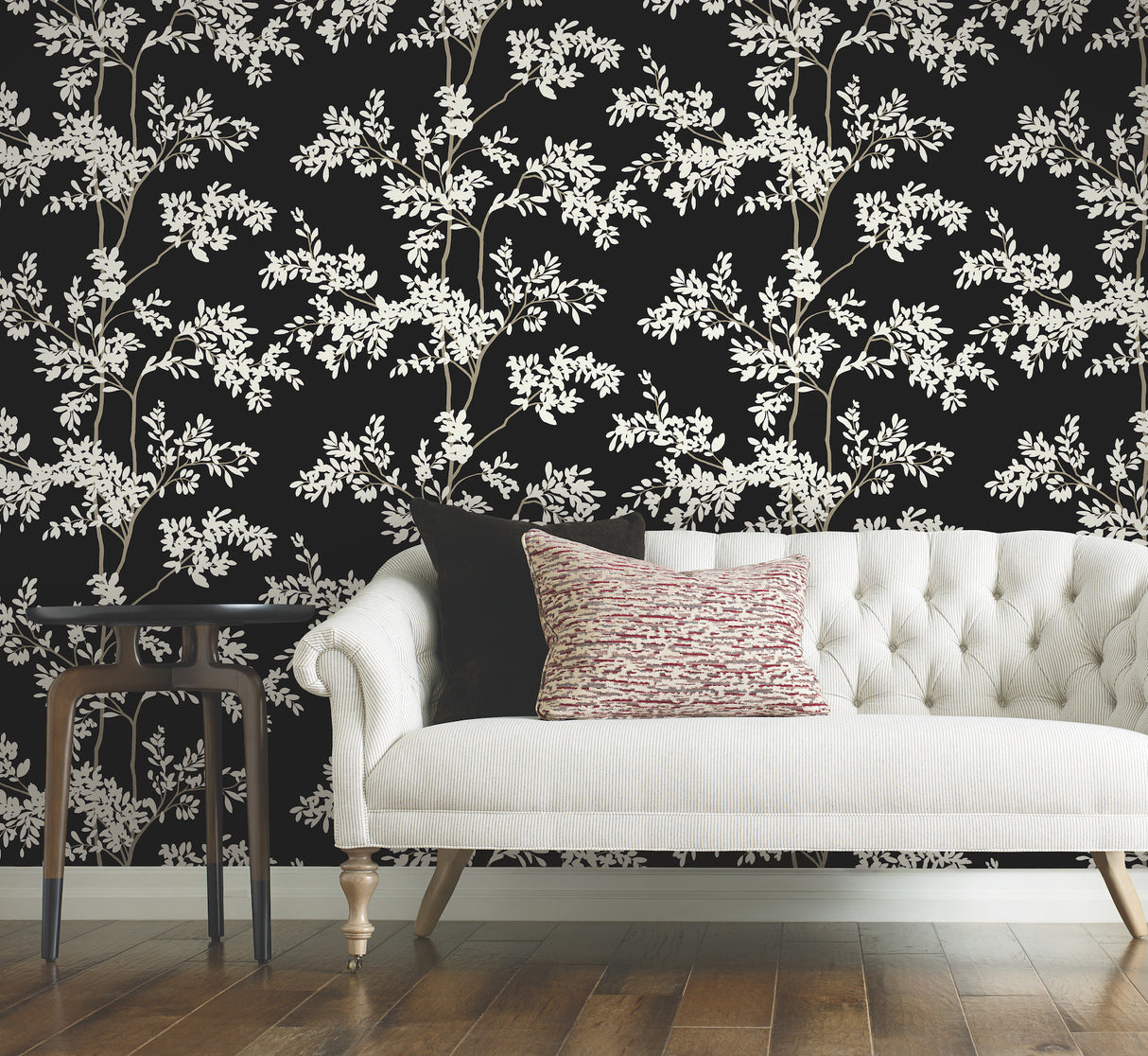 York BL1804 Lunaria Silhouette Black & White Wallpaper