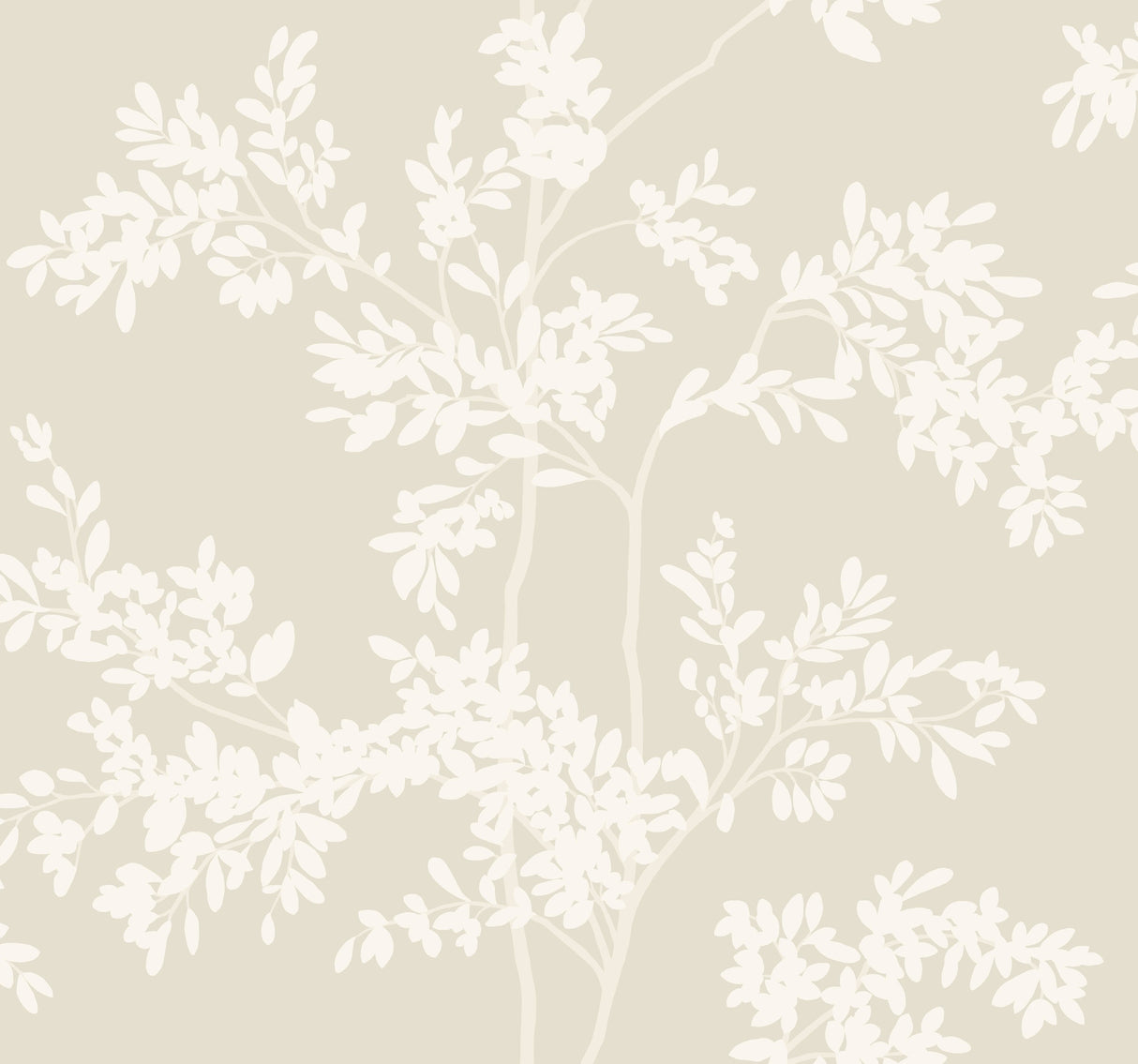 York BL1805 Lunaria Silhouette Light Taupe & White Wallpaper