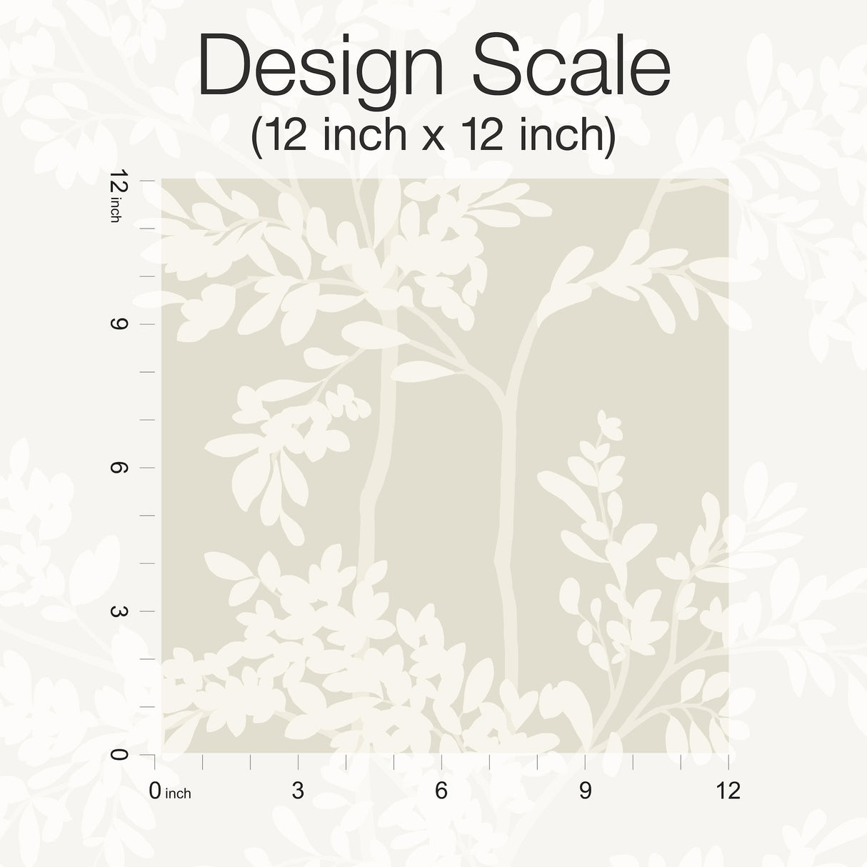 York BL1805 Lunaria Silhouette Light Taupe & White Wallpaper