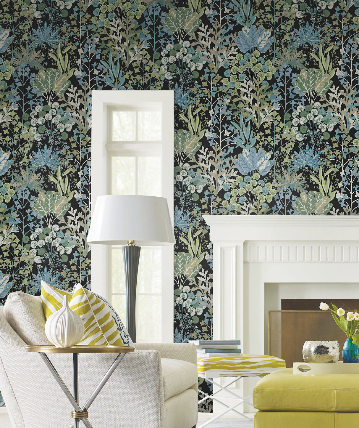 York BL1811 Forest Floor Black Wallpaper