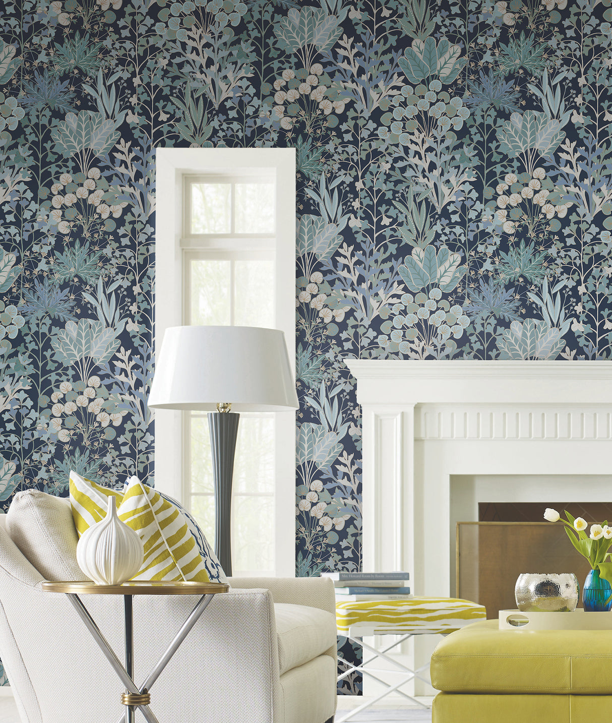 York BL1812 Forest Floor Navy Wallpaper