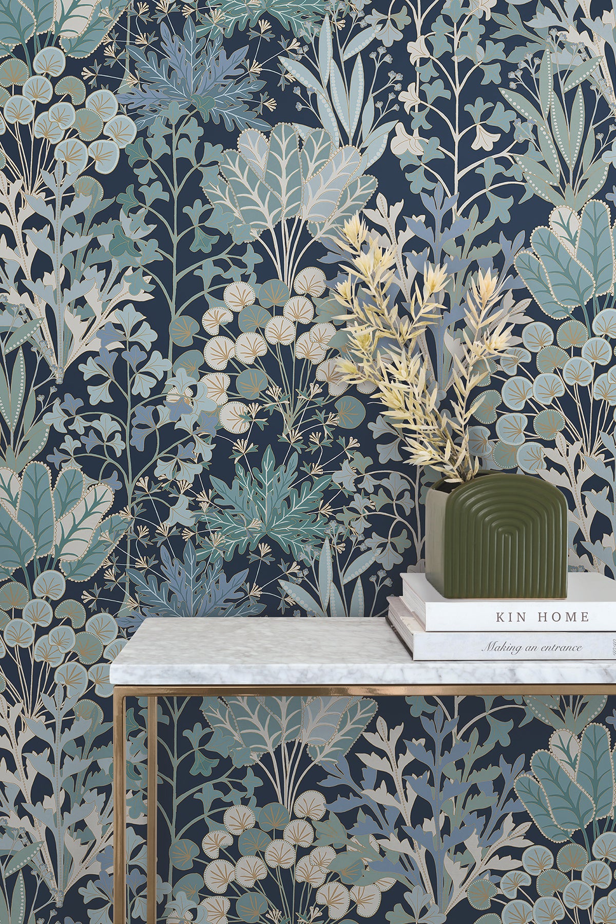 York BL1812 Forest Floor Navy Wallpaper