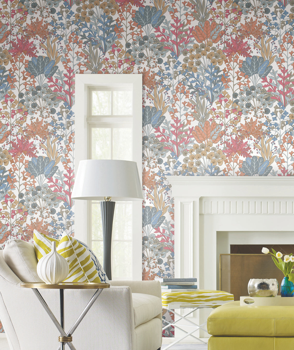 York BL1813 Forest Floor Coral Wallpaper