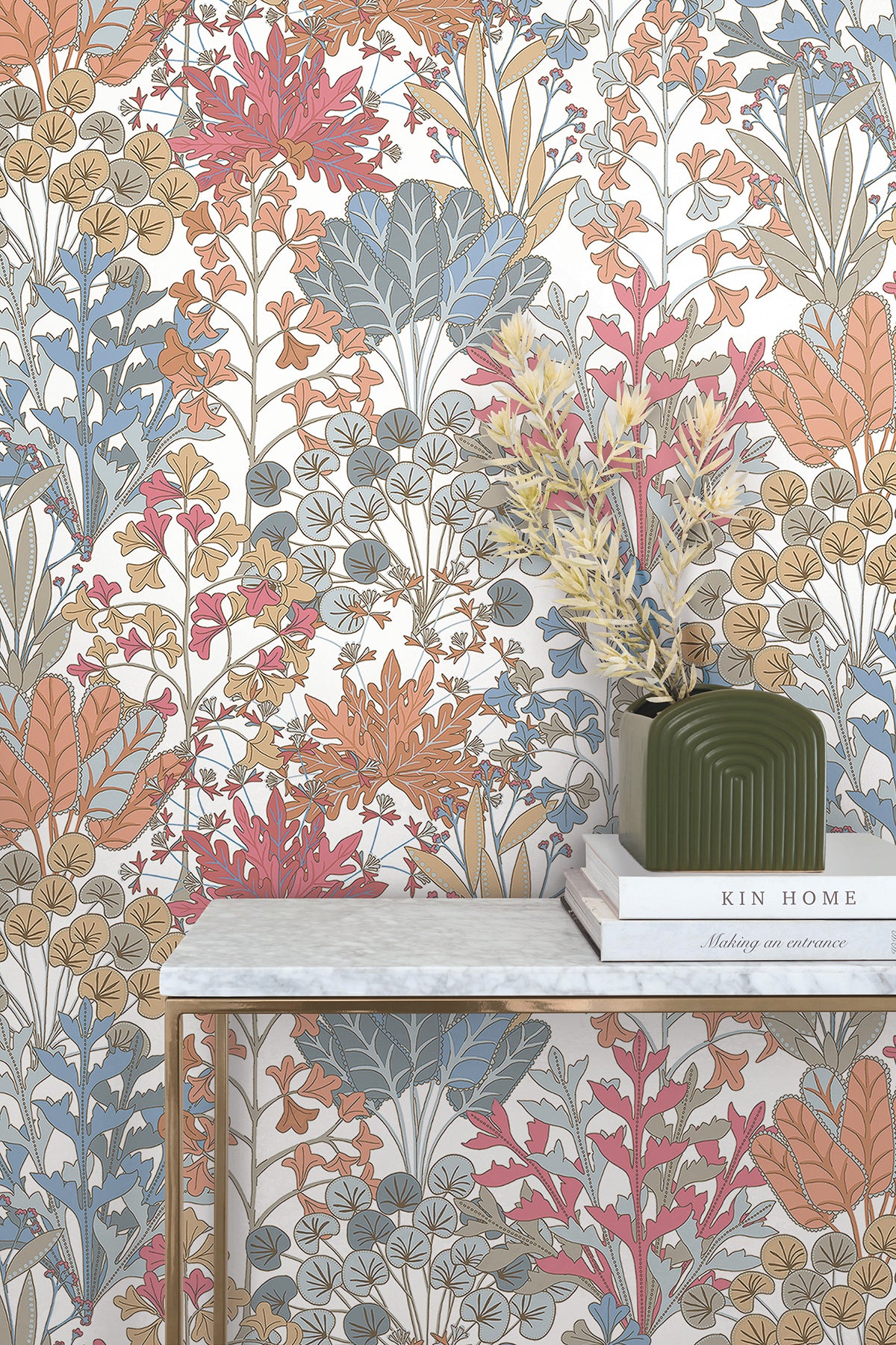 York BL1813 Forest Floor Coral Wallpaper