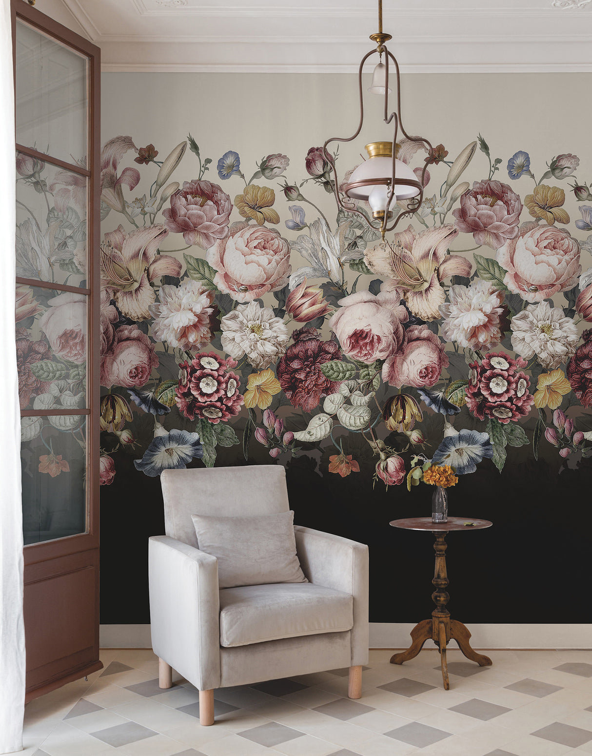 York BL1821M Rachel Rose Taupe Wall Mural