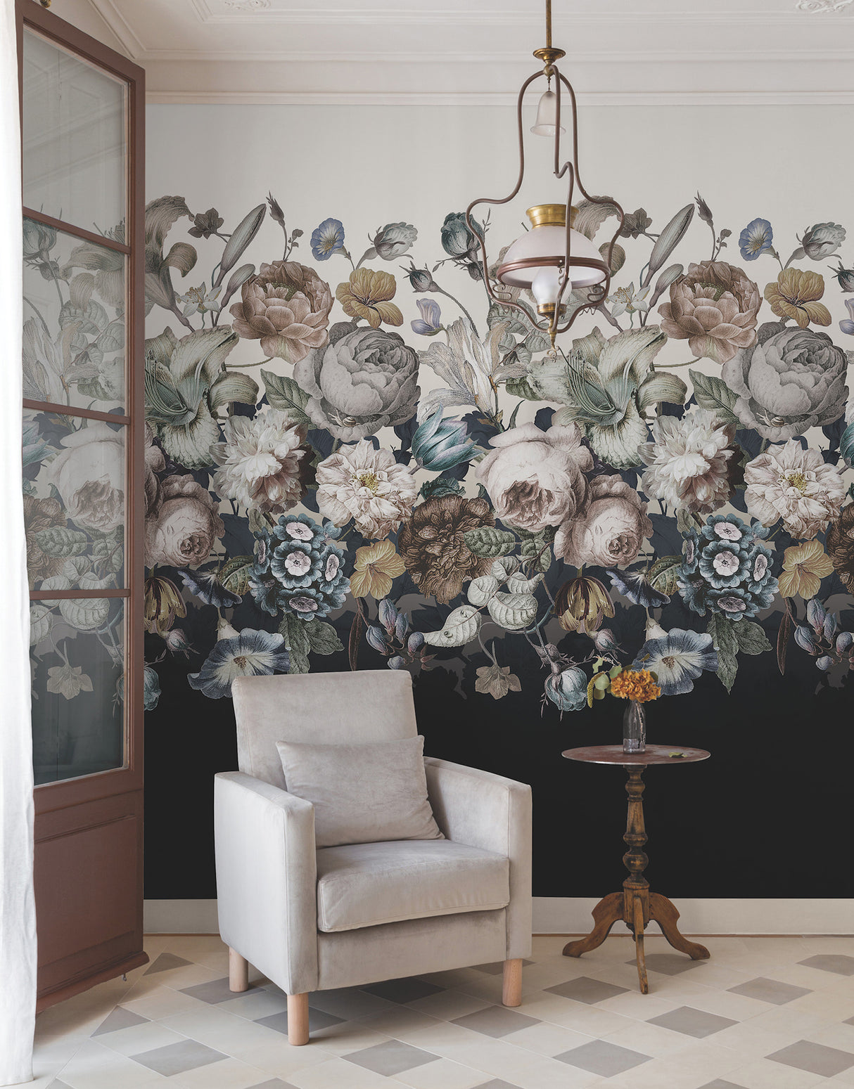 York BL1822M Rachel Rose White Wall Mural