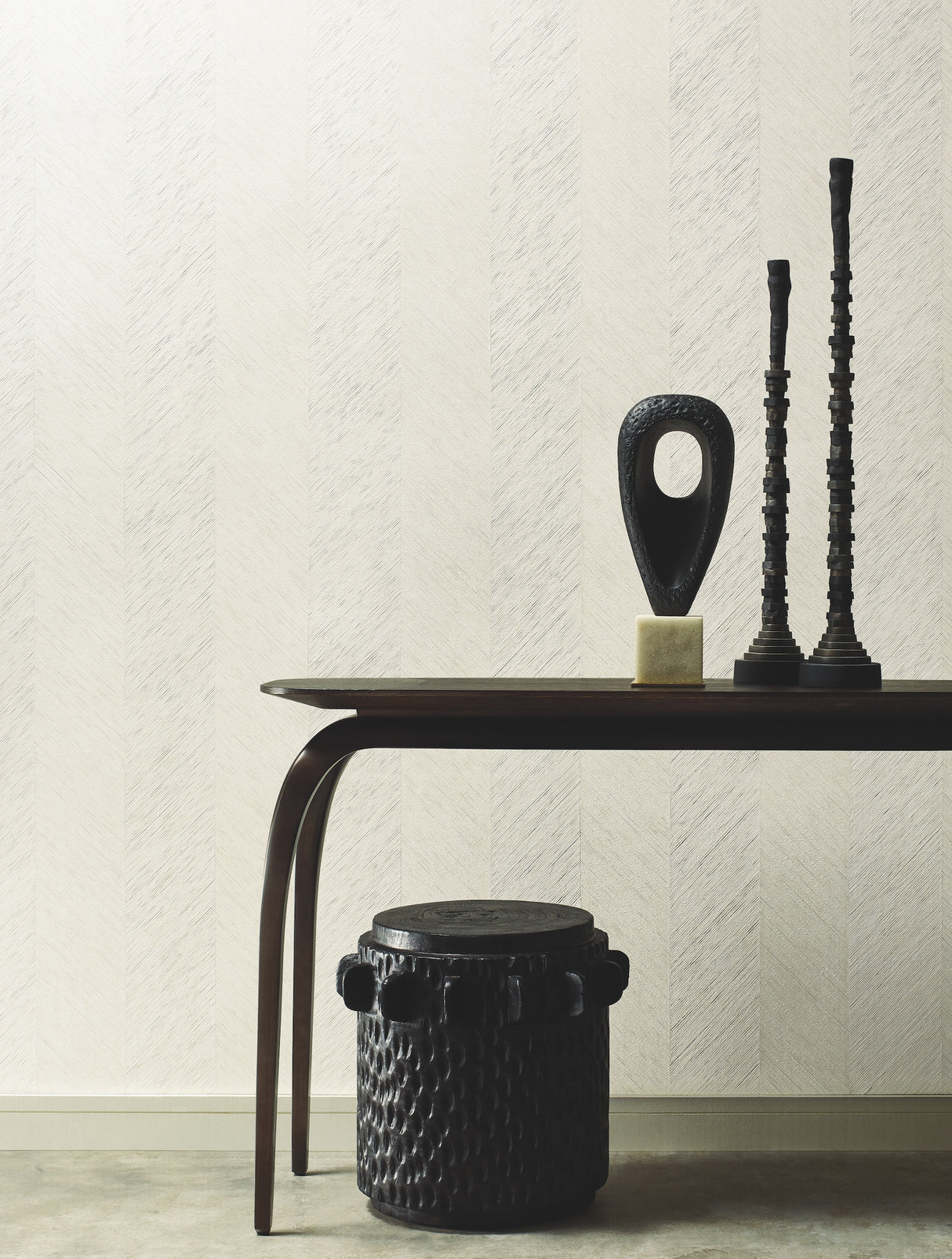 York BO6601 Chevron White Metallic Wallpaper