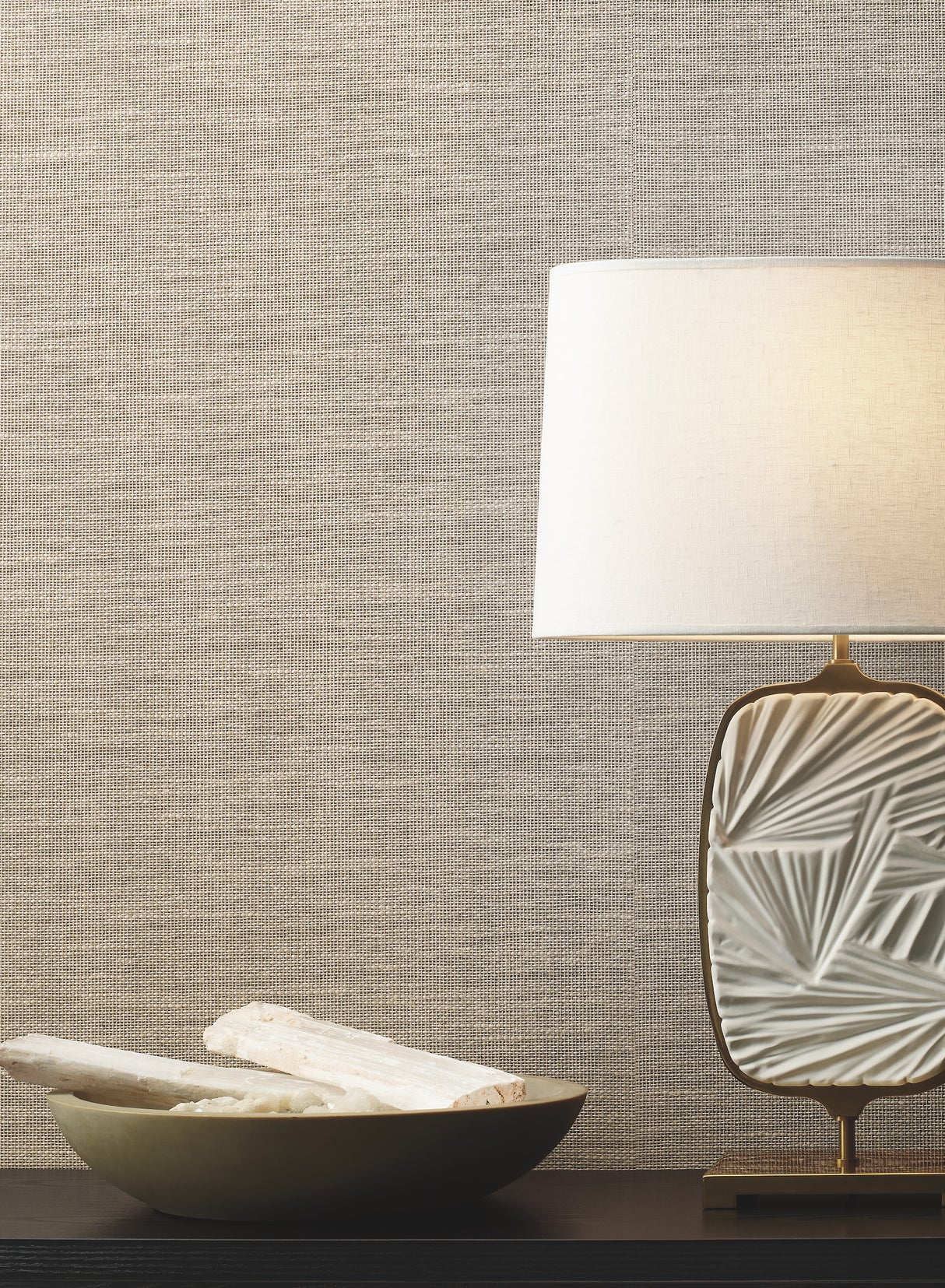 York BO6611 Paper & Thread Weave Cream Wallpaper