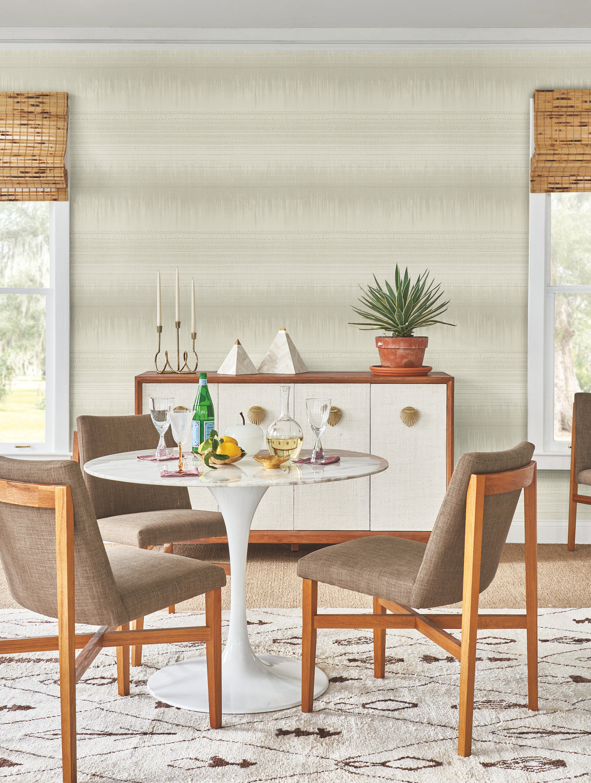 York BO6623 Desert Textile White Wallpaper