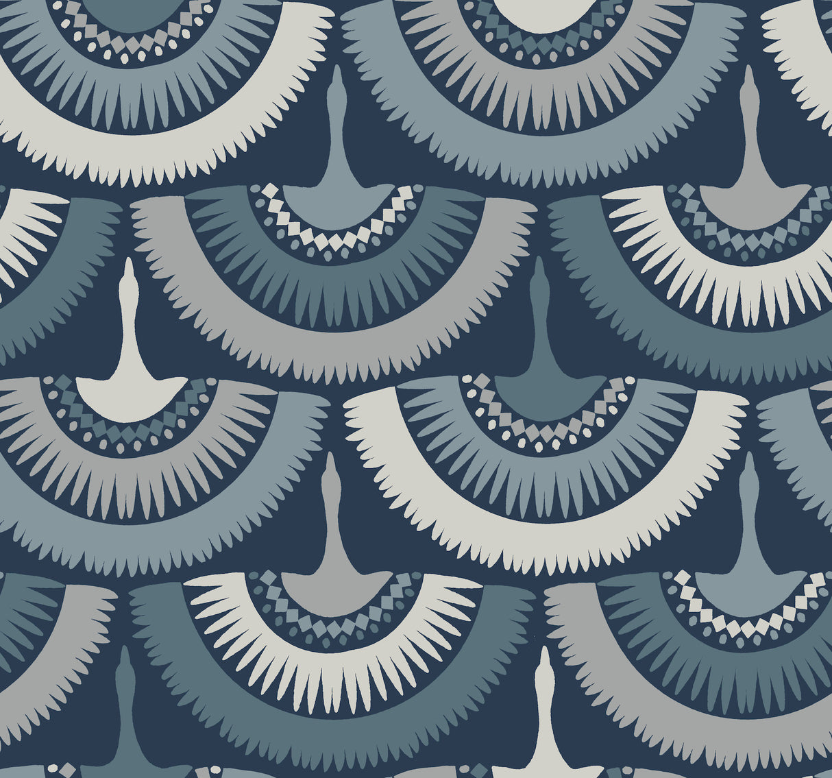 York BO6642 Feather & Fringe Blue Wallpaper