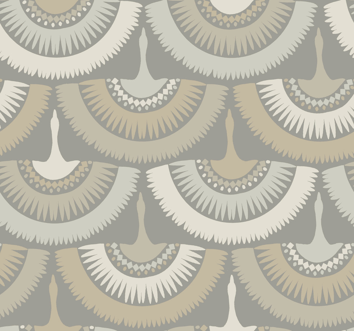York BO6645 Feather & Fringe Grey Wallpaper
