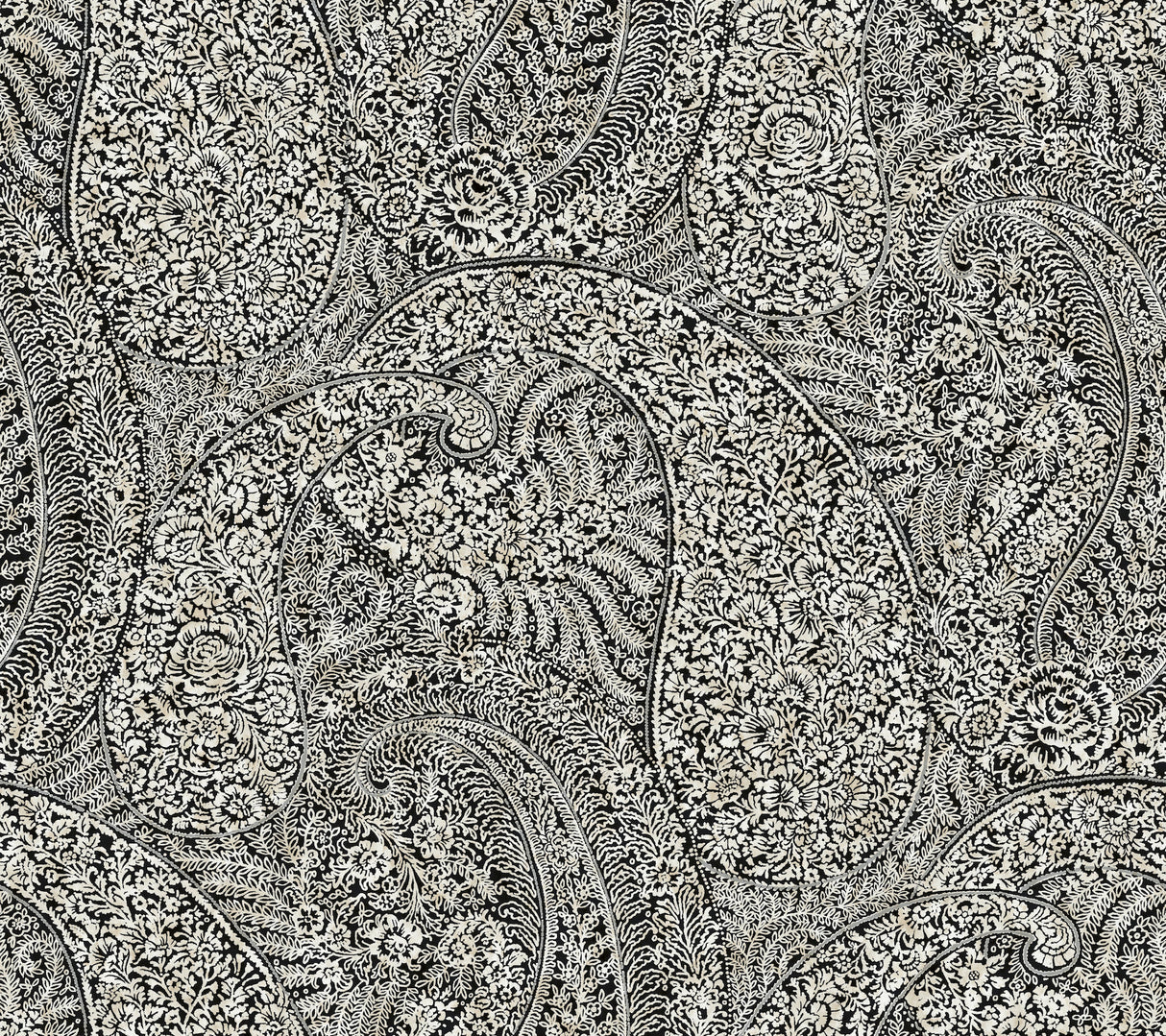 York BO6654 Kashmir Dreams Paisley Black Wallpaper