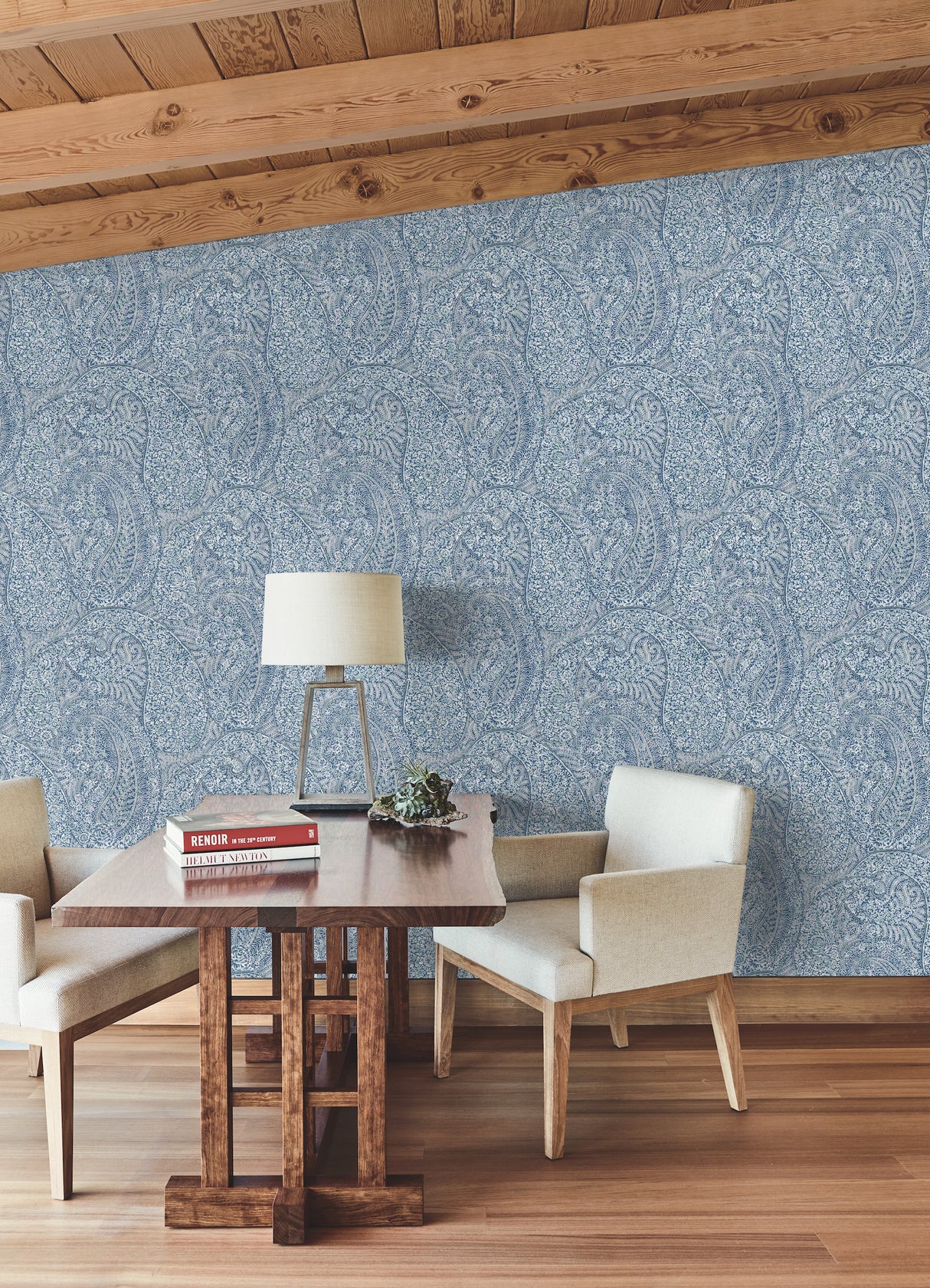 York BO6655 Kashmir Dreams Paisley Blue Wallpaper