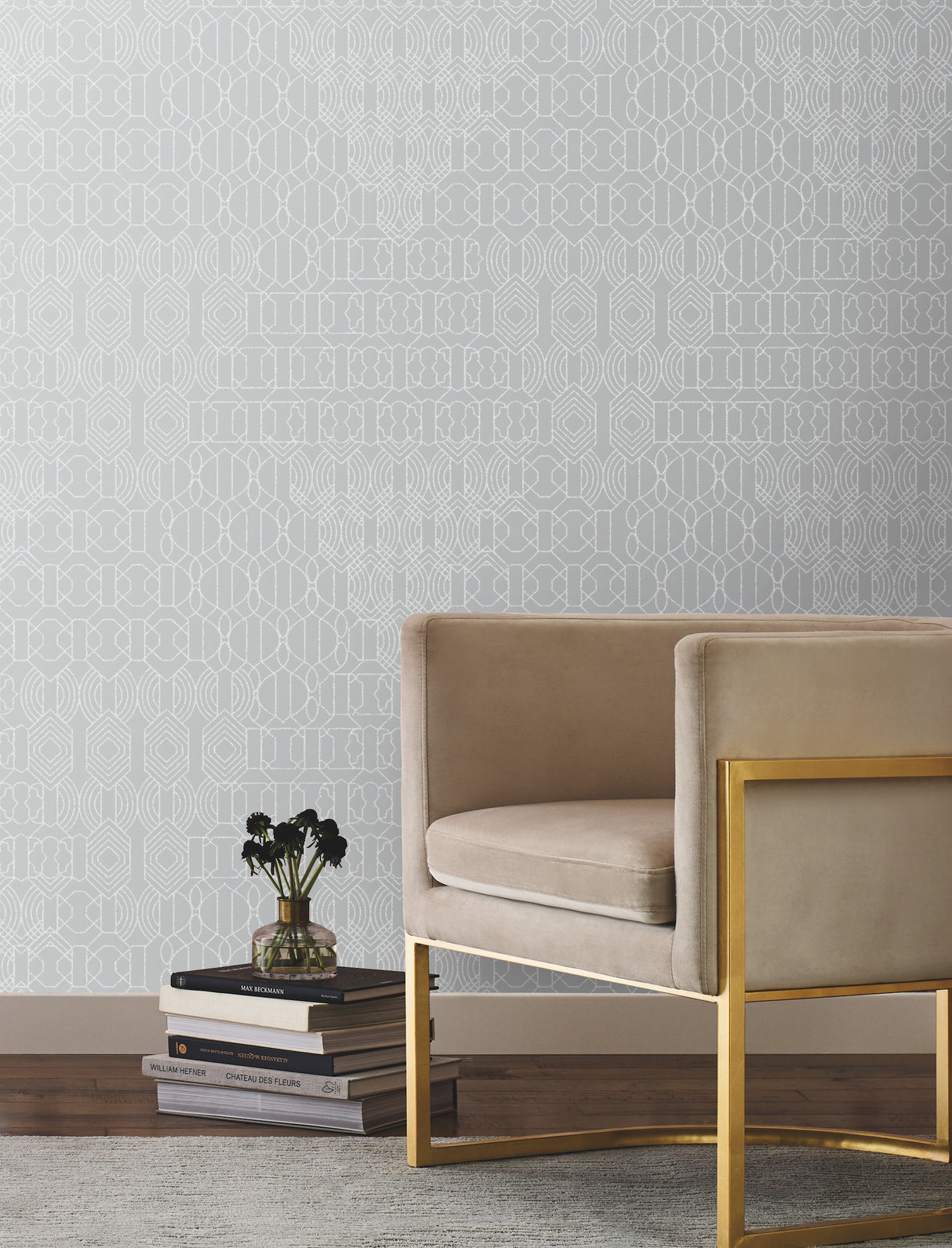 York BO6671 Modern Chandelier Light Blue Wallpaper