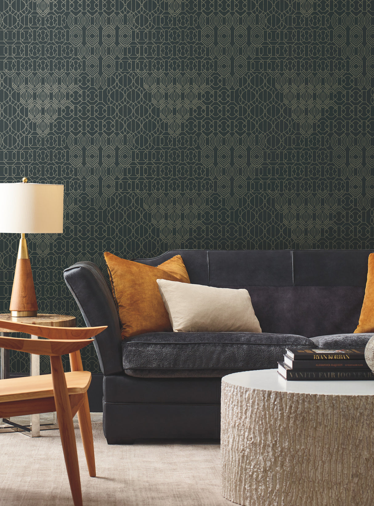 York BO6673 Modern Chandelier Blue Wallpaper