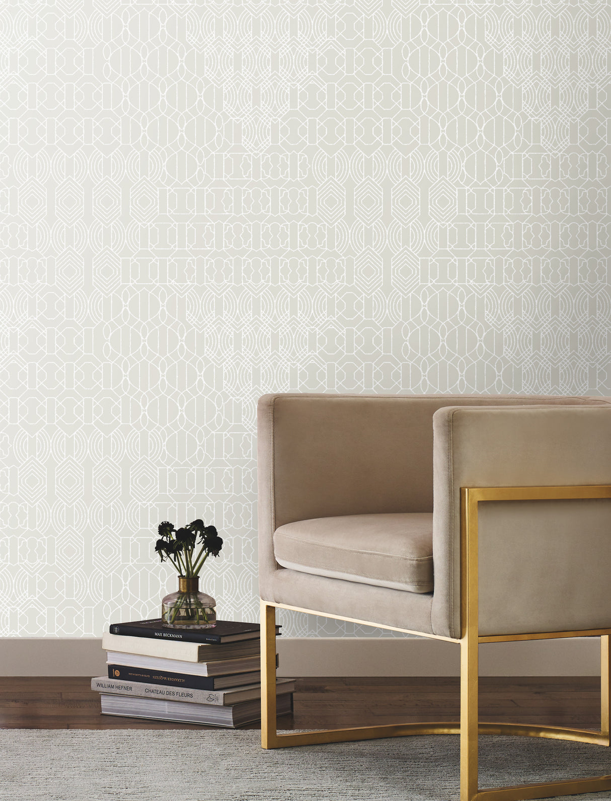York BO6675 Modern Chandelier Pearl Wallpaper