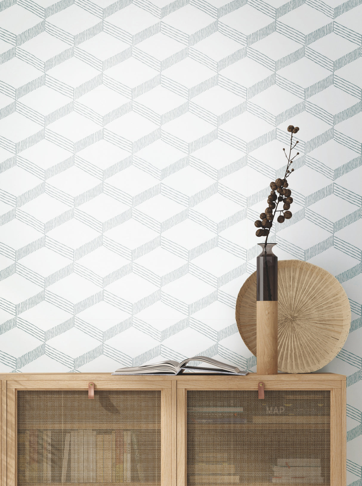 York BO6723 Palisades Paperweave White & Grey Wallpaper