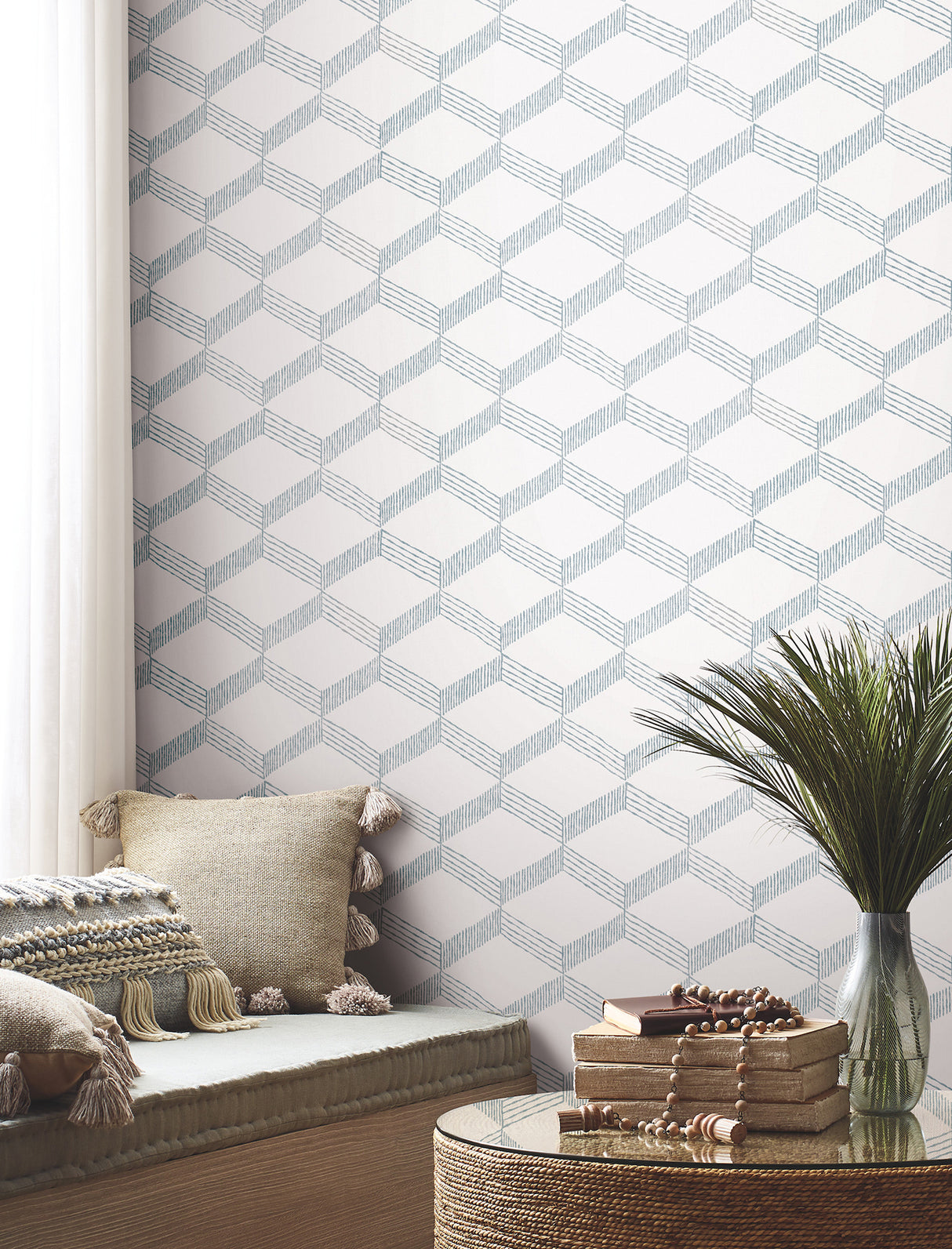 Antonina Vella BO6723 Palisades Paperweave Smokey Blue Wallpaper - Eade's Wallpaper