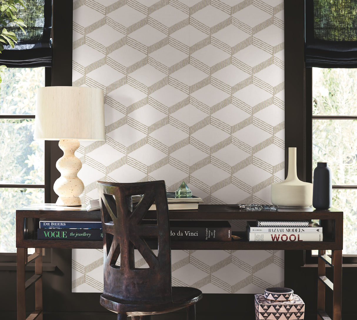 Antonina Vella BO6724 Palisades Paperweave Taupe Wallpaper - Eade's Wallpaper
