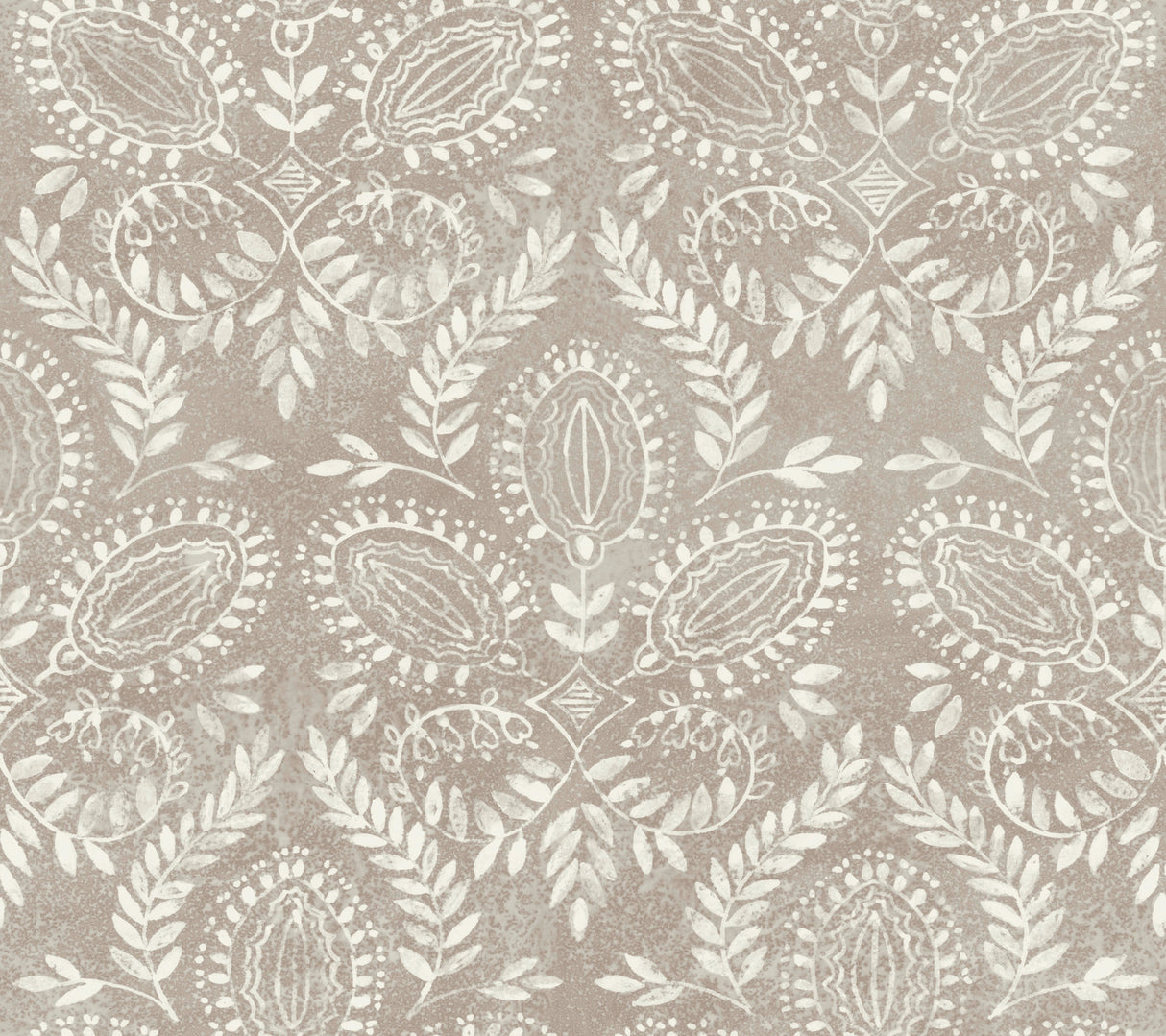 York BO6732 Laurel Damask Brown Wallpaper